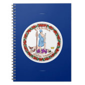 バージニア州旗を持つノートブック州 ノートブック (正面)
