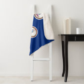 バージニア州旗を持つ愛国心シェルパ毛布 シェルパブランケット (インサイチュ)