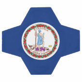 バージニア州旗を持つ愛国的なサッカーボール サッカーボール (フラット)