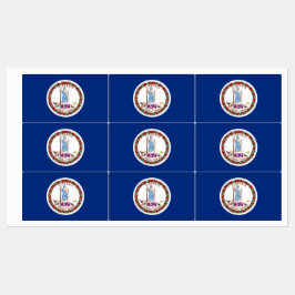 バージニア州旗を持つ愛国的なラベル州 ラベル