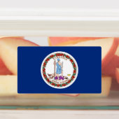 バージニア州旗を持つ愛国的なラベル州 ラベル (貼付)