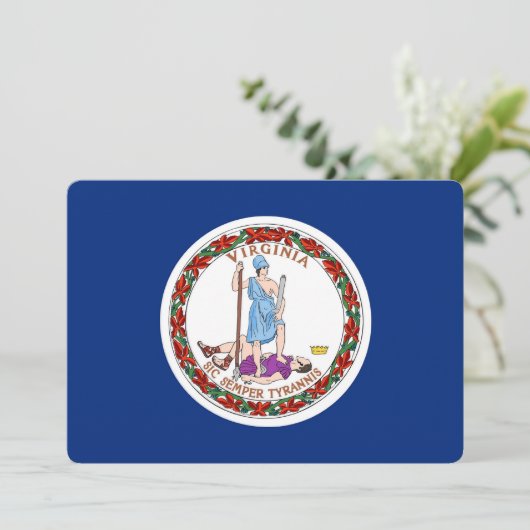 バージニア州旗を持つ愛国的招待状 招待状 (スタンド正面)