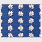 バージニア州旗シール ラッピングペーパー (フラット)