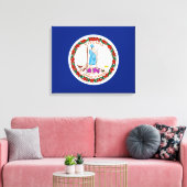 バージニア州旗デザイン キャンバスプリント (インサイチュ (リビング))