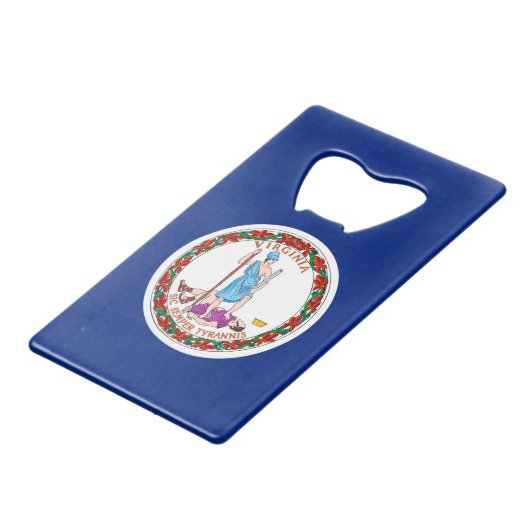 バージニア州旗デザイン クレジットカード栓抜き (裏面アングル)