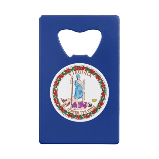 バージニア州旗デザイン クレジットカード栓抜き (裏面)
