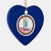 バージニア州旗デザイン セラミックオーナメント (右)