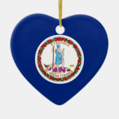 バージニア州旗デザイン セラミックオーナメント (正面)