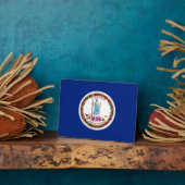 バージニア州旗デザイン フォトプラーク (側面)