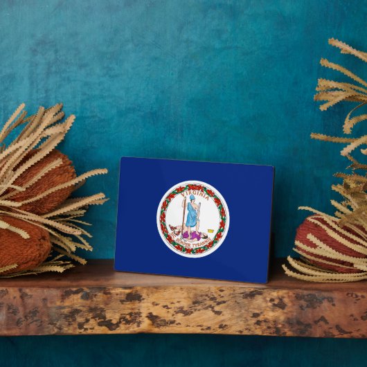 バージニア州旗デザイン フォトプラーク (側面)