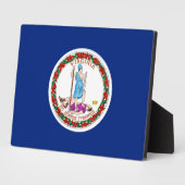 バージニア州旗デザイン フォトプラーク (側面)