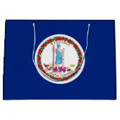 バージニア州旗デザイン ラージペーパーバッグ (正面)