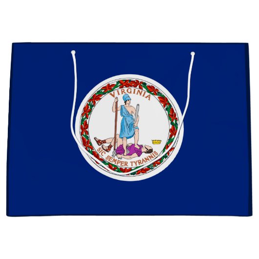 バージニア州旗デザイン ラージペーパーバッグ (正面)