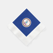 バージニア州旗デザイン 縁ありカクテルナプキン (角)