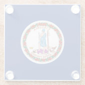 バージニア州旗デザインDecor ガラスコースター (裏面)