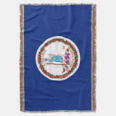 バージニア州旗デザインDecor スローブランケット (正面縦)