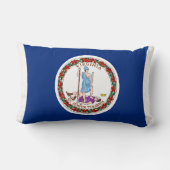 バージニア州旗プリント愛国心 ランバークッション (裏面)