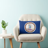 バージニア州旗プリント愛国心 ランバークッション (椅子)