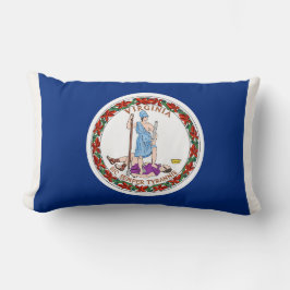 バージニア州旗プリント愛国心 ランバークッション