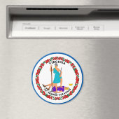 バージニア州旗マグネット マグネット (インサイチュ (食洗機))