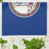 バージニア州旗 キッチンタオル (折り畳み)