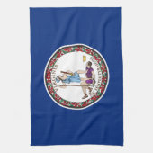 バージニア州旗 キッチンタオル (縦)