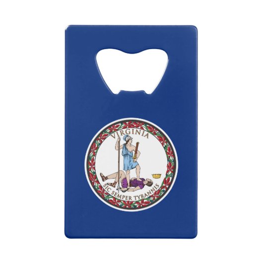 バージニア州旗 クレジットカード栓抜き (正面)