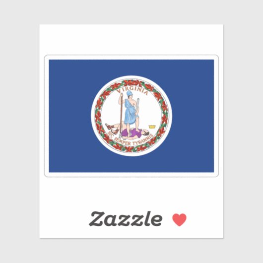 バージニア州旗 シール (シート)