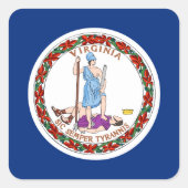 バージニア州旗 スクエアシール (正面)
