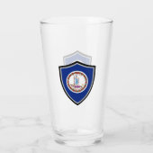 バージニア州旗 タンブラーグラス (裏面)