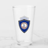 バージニア州旗 タンブラーグラス (正面)