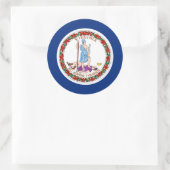 バージニア州旗、バージニア州旗 ラウンドシール (バッグ)