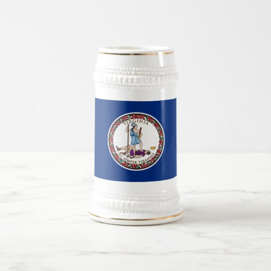バージニア州旗 ビールジョッキ (中央)