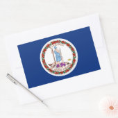 バージニア州旗 長方形シール (封筒)