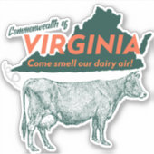 バージニア州来が乳気を感じる シール (正面)