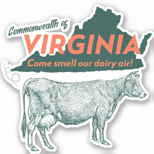 バージニア州来が乳気を感じる シール (正面)