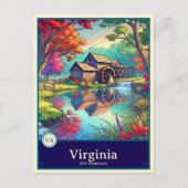 バージニア州 | アニメスタイルセルシェードハガキ ポストカード (正面)