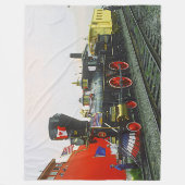 バージニア州&トラック22蒸気機関車 フリースブランケット (正面)