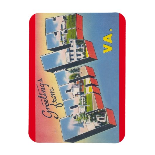 バージニア州、フォートリーマグネット マグネット (縦)