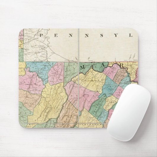 バージニア州、メリーランド州、デラウェア州の地図 マウスパッド (マウス)