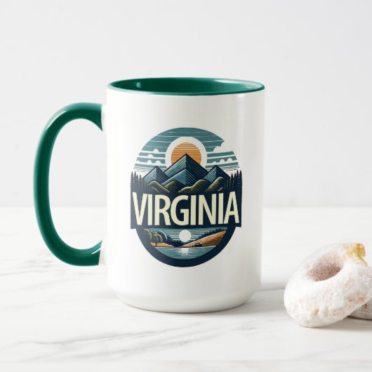 バージニア州,米国 マグカップ (ドーナツ付き)