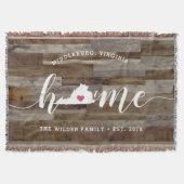 バージニア州 自宅 おしゃれ 木目調 スローブランケット (正面)