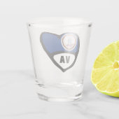 バージニア州、VA州旗(ハート・ショット・グラス) ショットグラス (裏面)