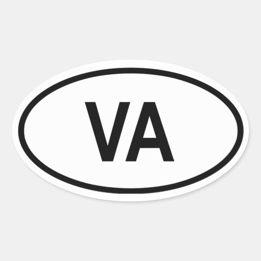 バージニア州「VA」 楕円形シール (正面)