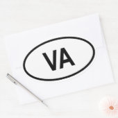 バージニア州「VA」 楕円形シール (封筒)