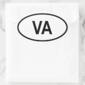 バージニア州「VA」 楕円形シール (バッグ)
