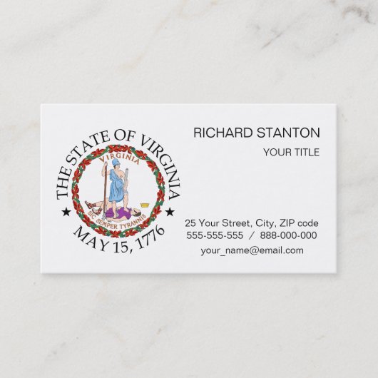 バージニア徴候 名刺 (正面)