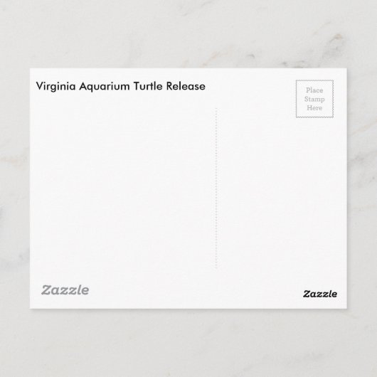 バージニア水族館ウミガメのリリース ポストカード (裏面)