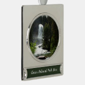 バージニア滝アットグレイシャナショナルパーク シルバープレートバナーオーナメント (右)