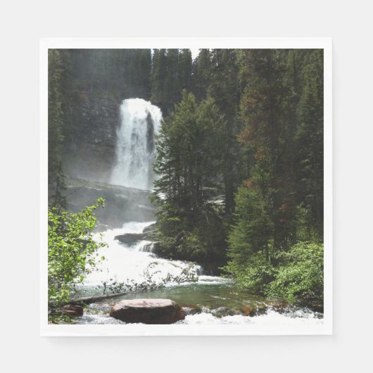 バージニア滝アットグレイシャナショナルパーク スタンダードランチョンナプキン (正面)